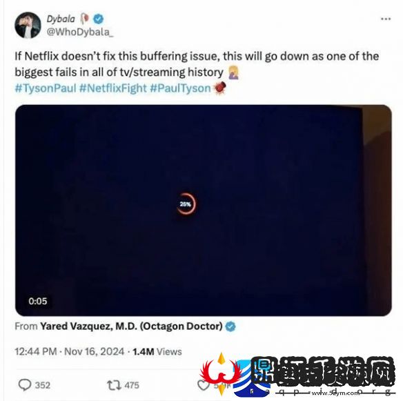 飞因泰森拳赛大规模宕机！员工
