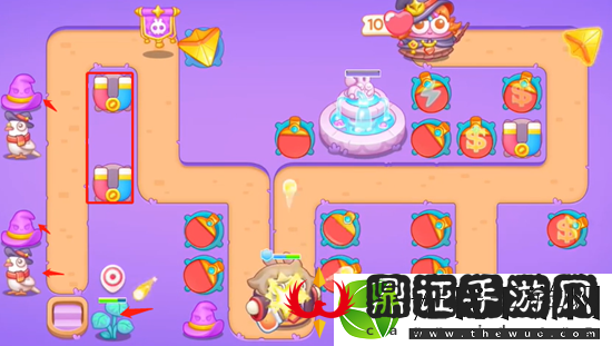 保卫萝卜4阿波与魔法宝藏第42关通关攻略